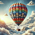 Art of Books - Hot air balloon made from books