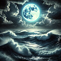 Super Moon over the Sea